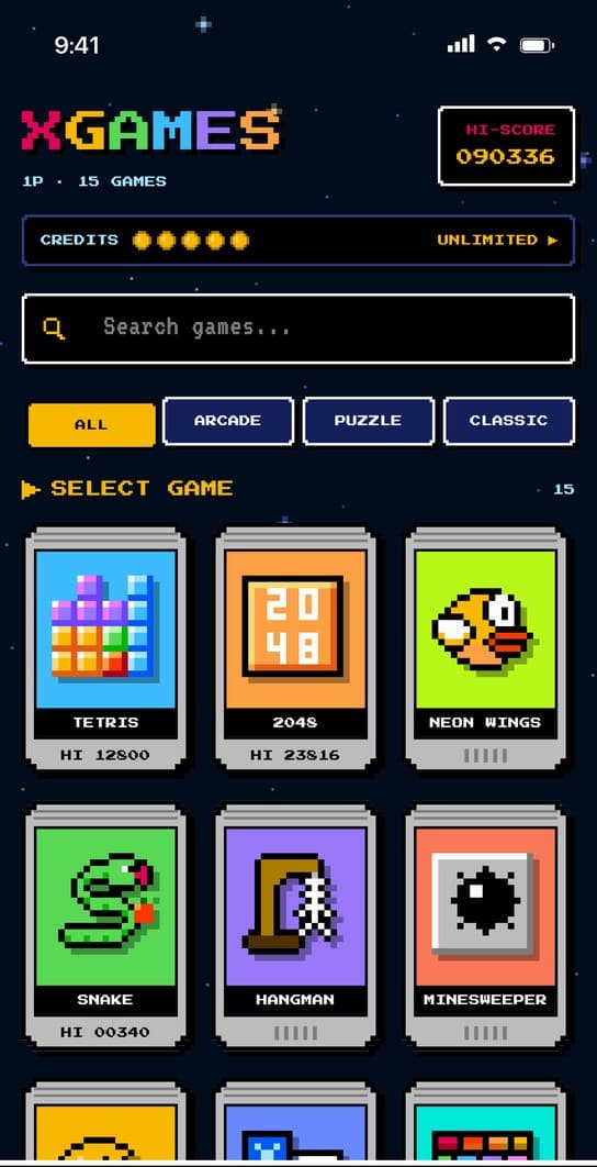 XGames: Pick a cartridge