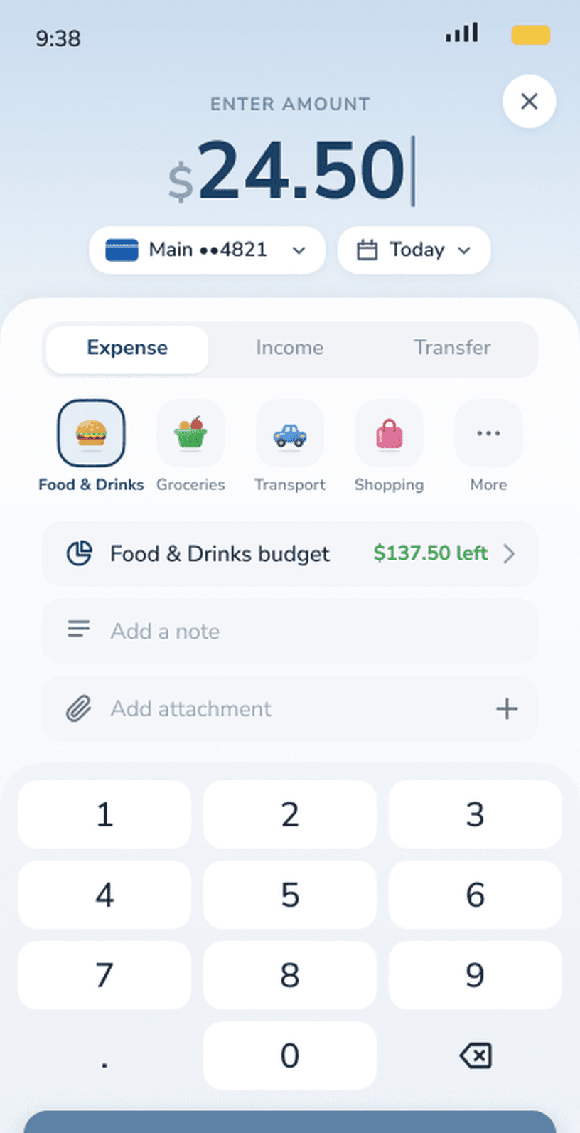 X-Money: Add in seconds